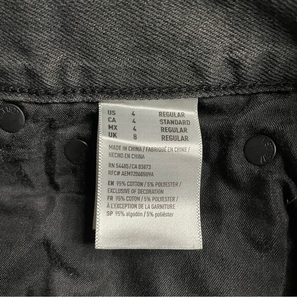 American Eagle Outfitters Black Vintage Hi-Rise Distressed Jeans - Picture 4 of 4